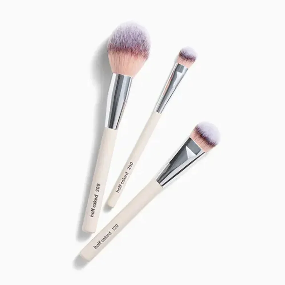 HALF CAKED The Essentials Face‎ Collection 3-Pc Brush Set (BRAND-NEW IN PACKAGE)